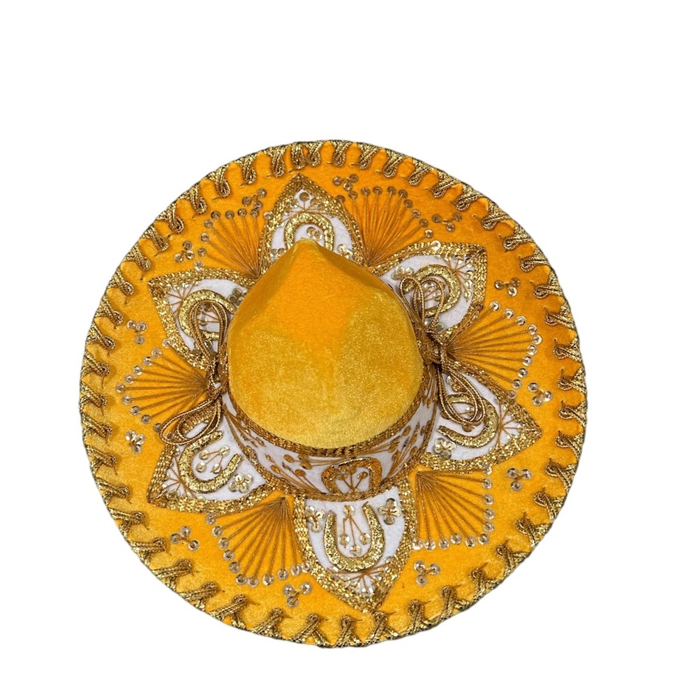 Sombrero Mariachi yellow/Gold - handmade from Mexico - Sombrero del Charro
